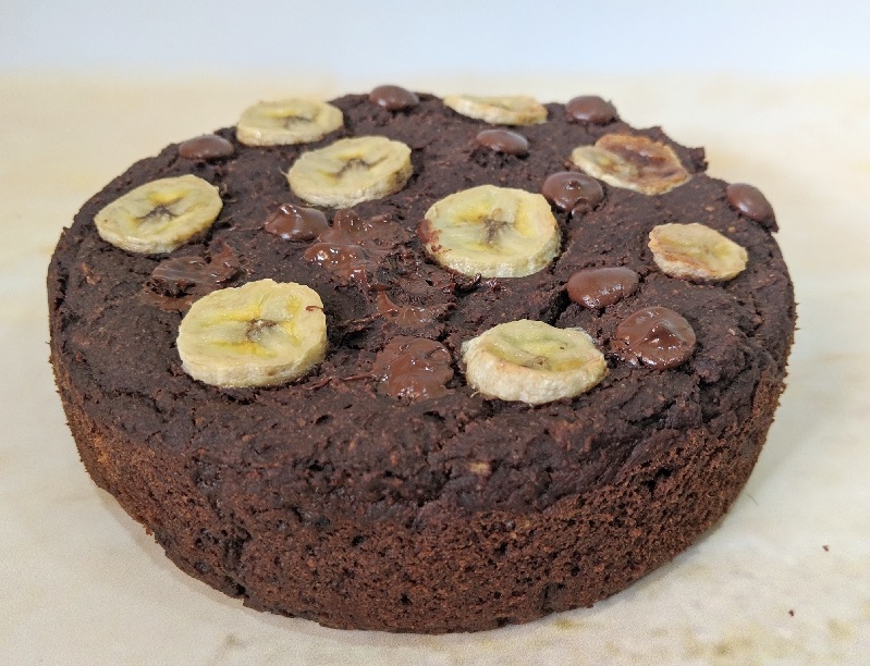 Healthy Dark Chocolate Banana Cake