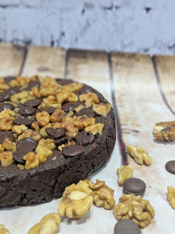 Healthy Dark Chocolate Walnut Cake