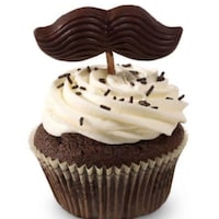 Moustache Chocolate Cupcake