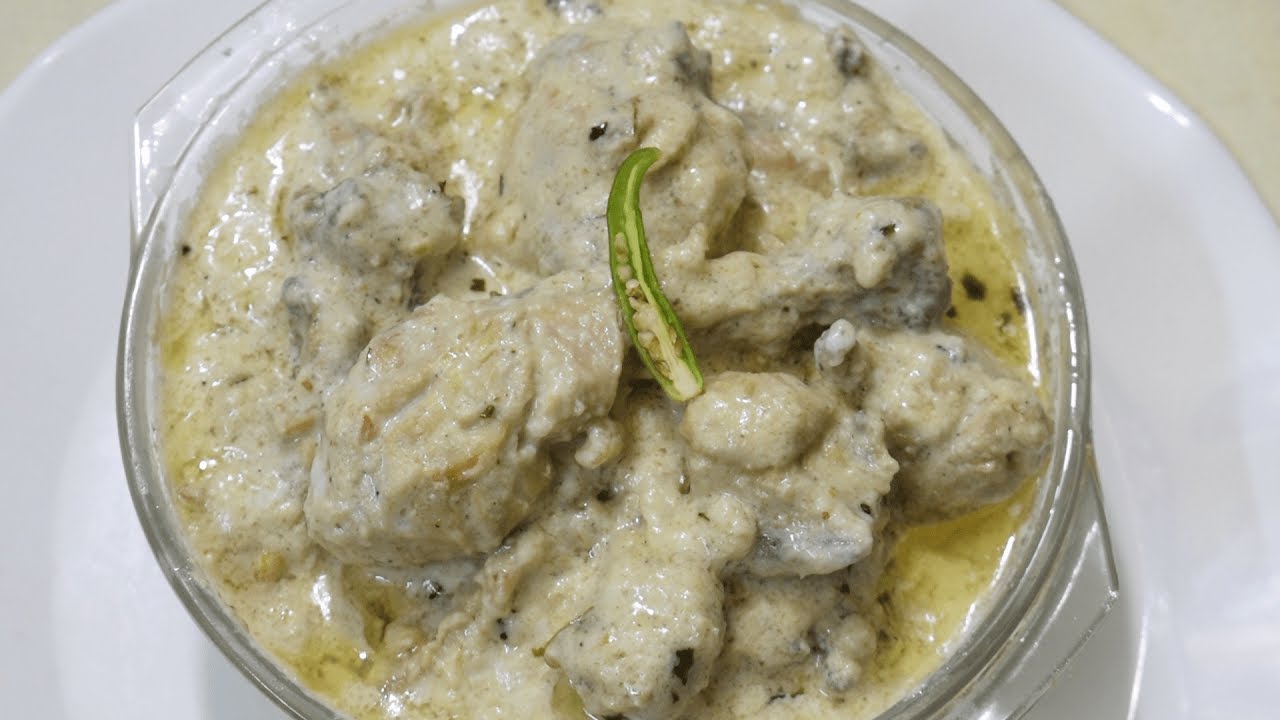 Shahi white chicken/mutton Korma (Safed salan)