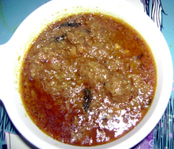 Gosh na ras chaval (mutton gravy and rice)