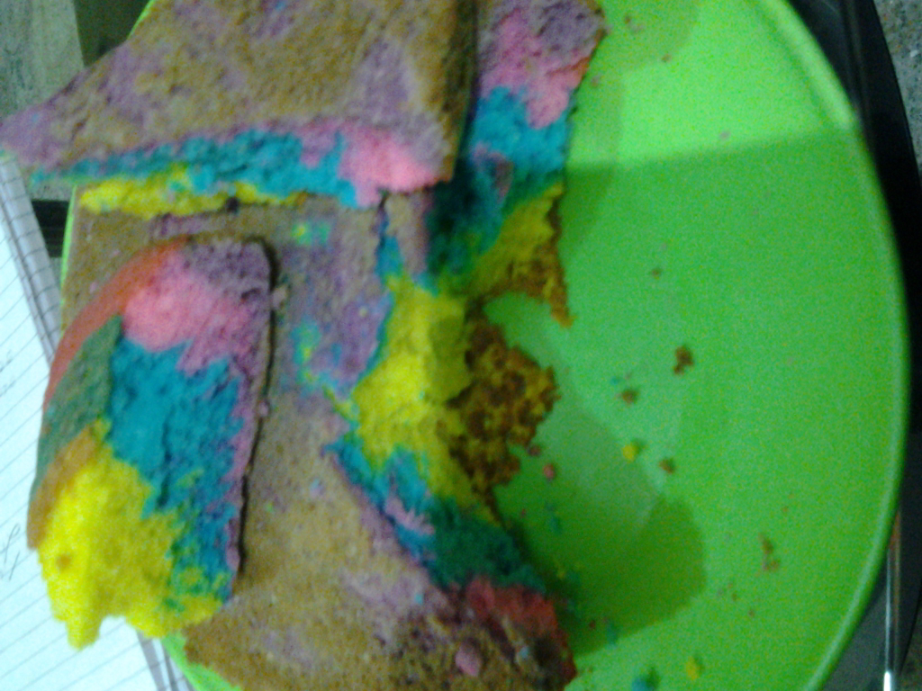 rainbow marbal cake