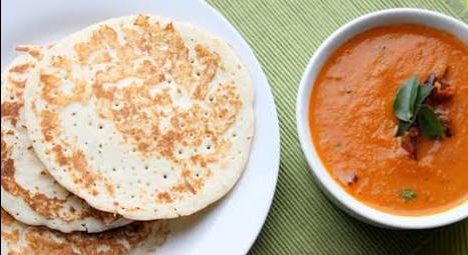 Dosa with sambar or chutney