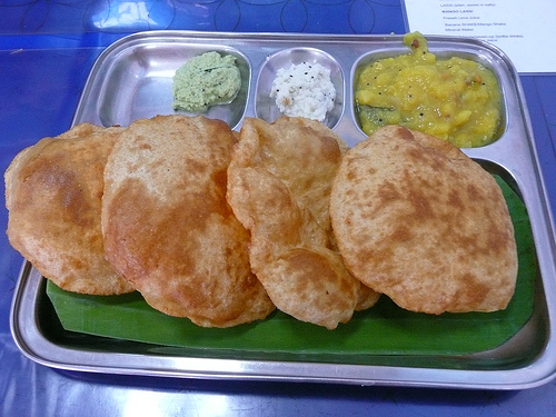 Puri with side dish