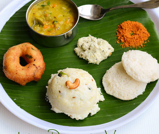 Idly and Pongal with samber