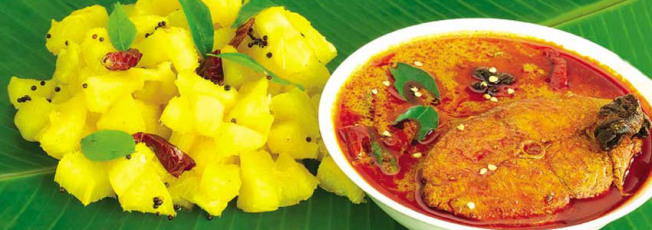 Tapioca and fish curry