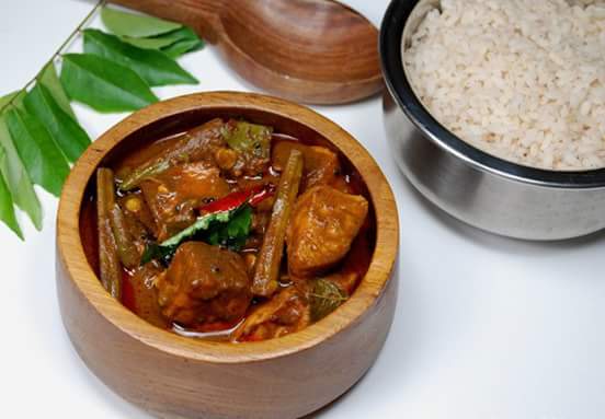 Kerala fish curry meals