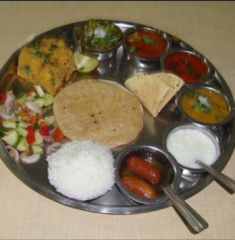 Gujarati/North Indian Thali Meal