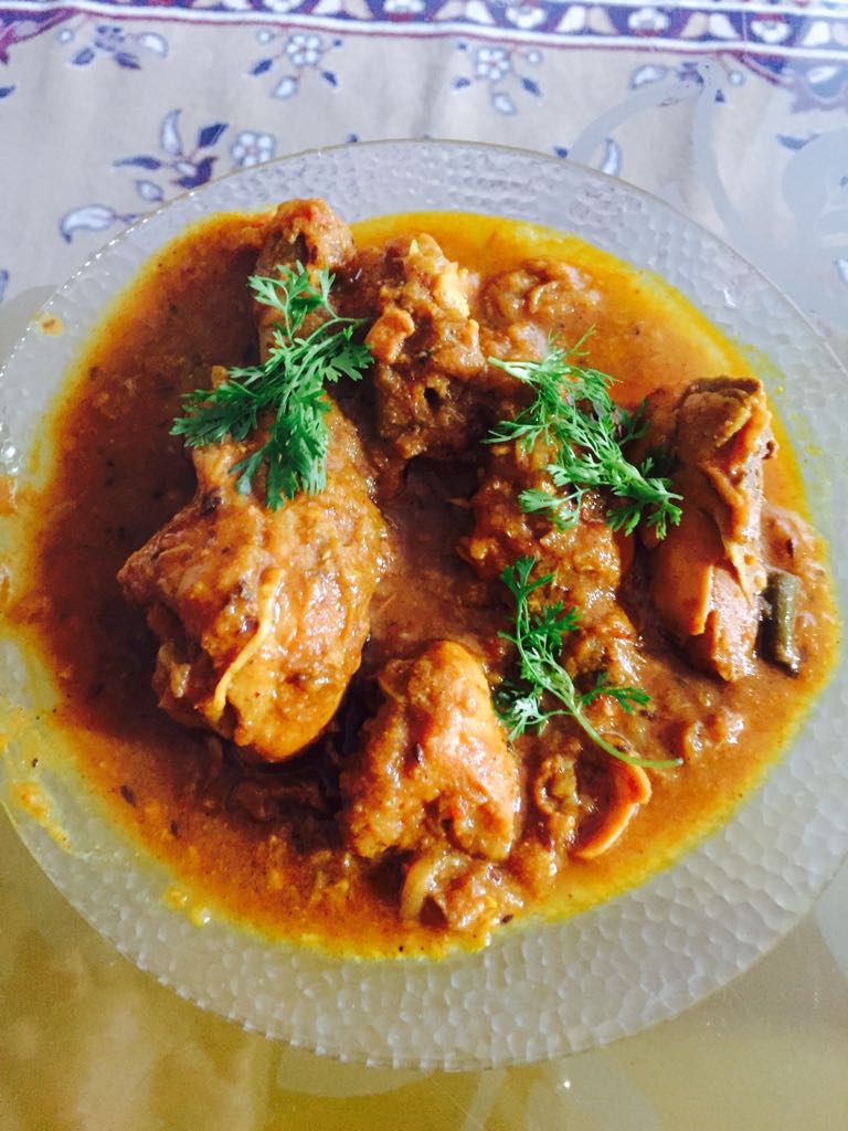 Chicken Masala with Ghee Rice and Salad
