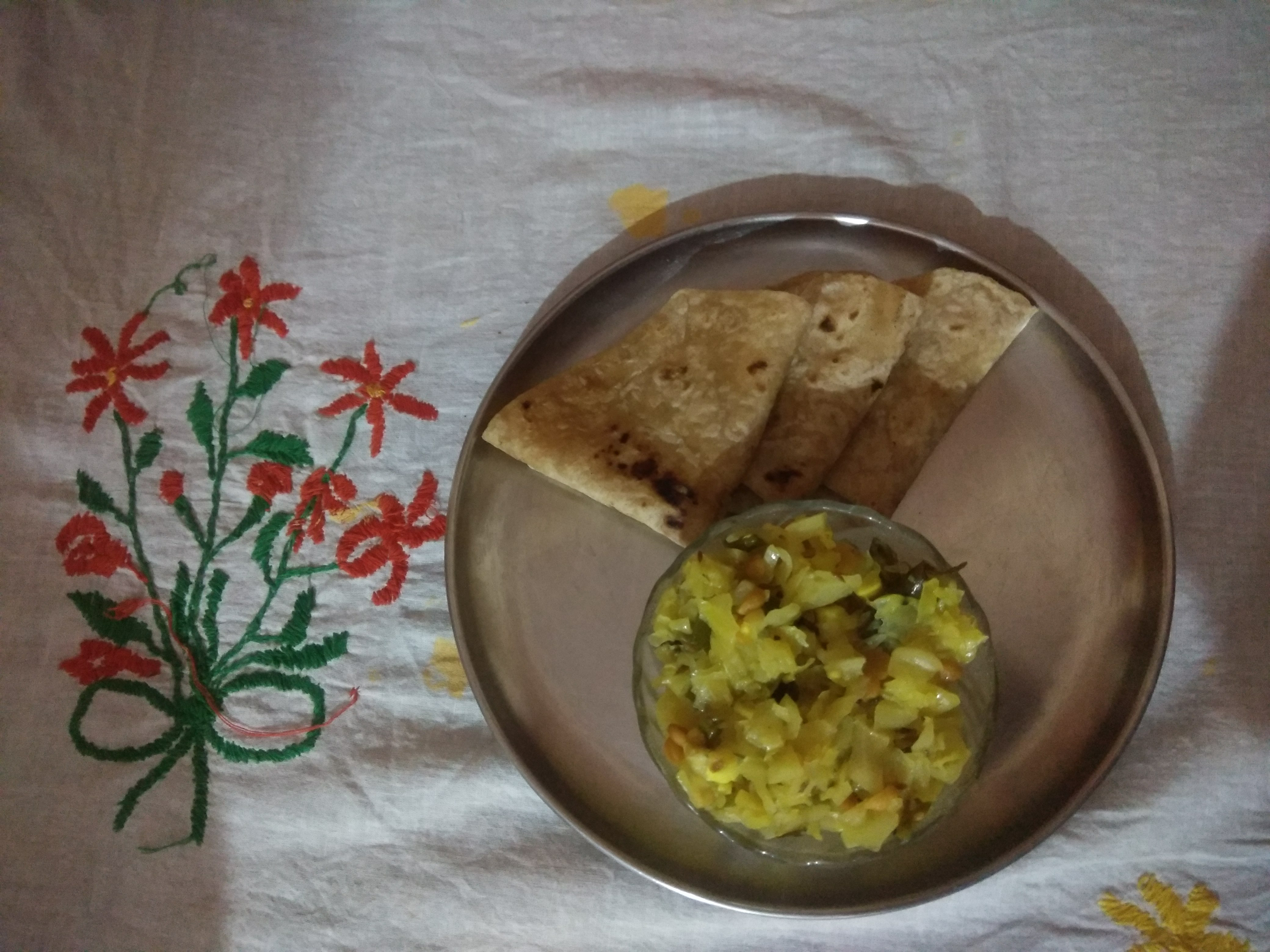 Chapathi with dry subji