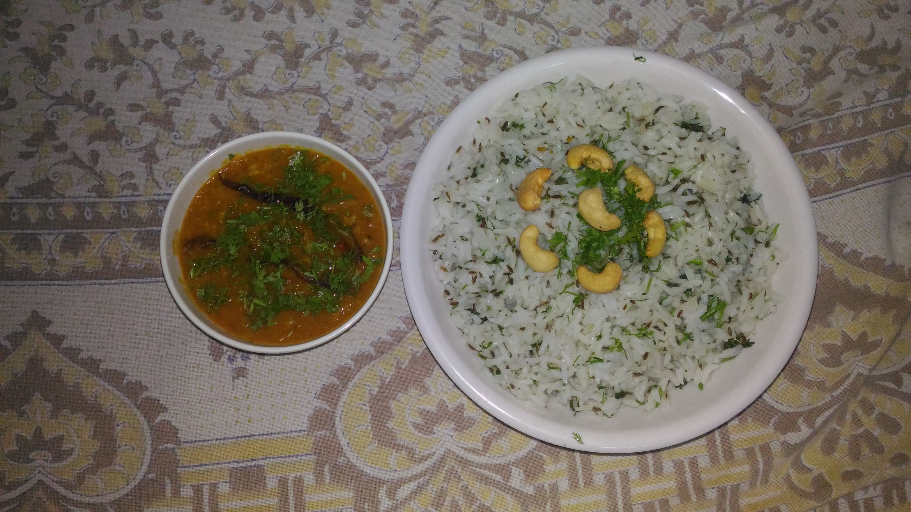Jeera rice with Dal Tadaka