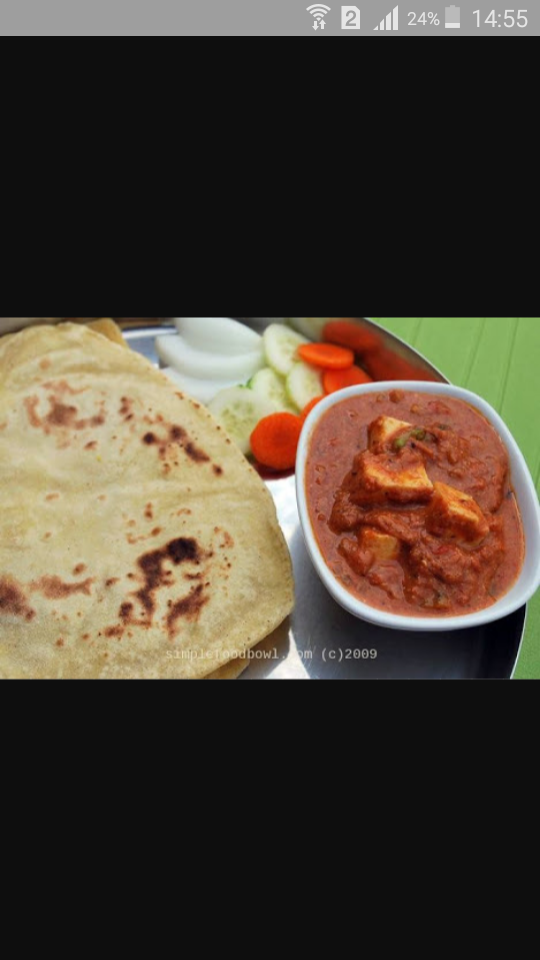 Panner butter masala with butter chappati(4)