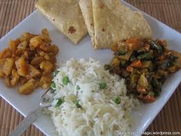 Combo-2 - 3 Phulkas, Veg Pulav, 1 curry, Raita, Papad, salad & Pickles