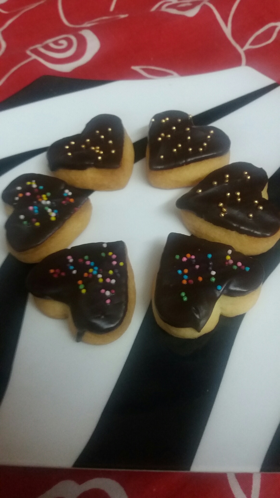 Chocolate heart cookies