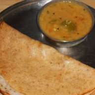 Dosa with sambar chutney