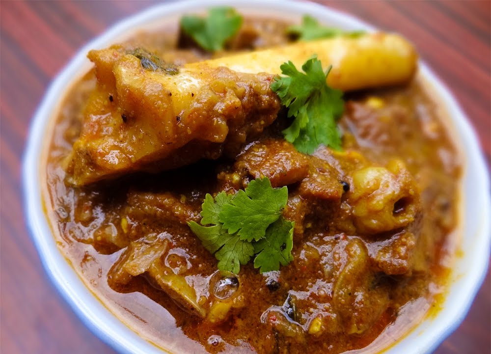 Mutton curry plus plain Rice