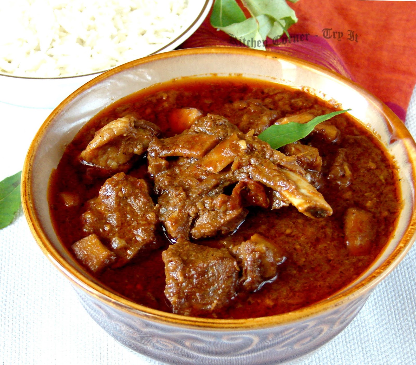 Non Veg meals - (Rice with Mutton Gravy, with egg)